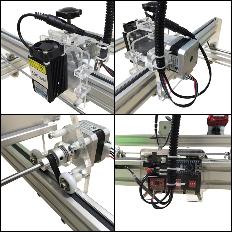 Imagem -04 - Desktop Faça Você Mesmo Máquina de Corte a Laser Violeta Imagem Impressora Cnc 100*100cm ly m1 500mw 1000mw 2500mw 5500mw 10000mw