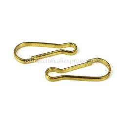 5 pcs Wholesale Solid Brass S-Ring Curtain Clasp Split Key Ring Hook Chain Loop none-spring gate 20mm/ 33mm/ 51mm simple hooks