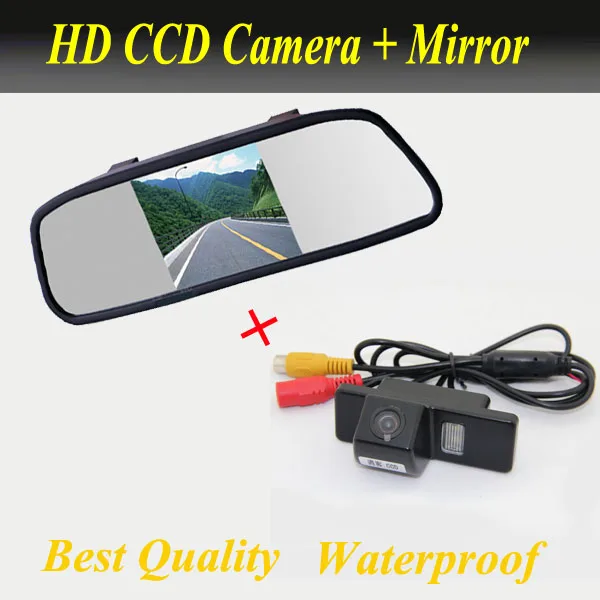 2 in 1 HD 5 inch 800*480 Car Mirror Monitor + HD ccd parking camera for Nissan Qashqai X-Trail X Trail Geniss Dualis Sunny Juke