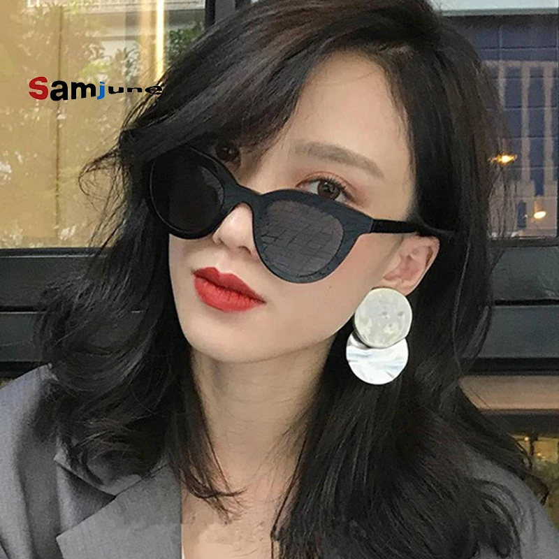 Samjune Fashion Cat Eye Sunglasses Women Brand Designer Retro Female Sun Glasses oculos de sol feminino UV400