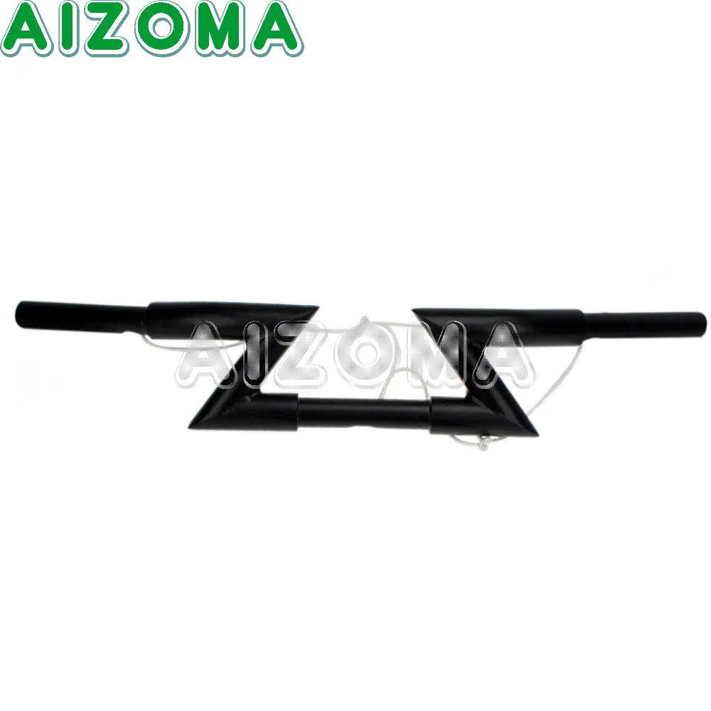 Motorcycle 1\'\' & 25mm Handlebar Universal Custom Z Bars Black For Harley Chopper Sportster XL Dyna Glide Softail Custom Bobber