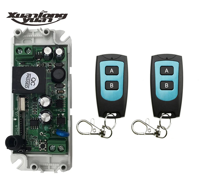 AC85V 110V 120V 220V 250V 1CH Wireless RF Remote Control Switch Transmitter+Receiver Garage Door lamp/window/shutters