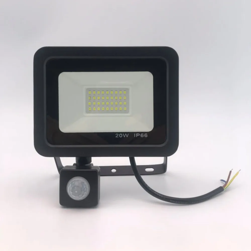 10W 20W 30W 50W 100W Led น้ำท่วมปรับได้ PIR Sensor 110V 220V Floodlight Street Square กลางแจ้ง