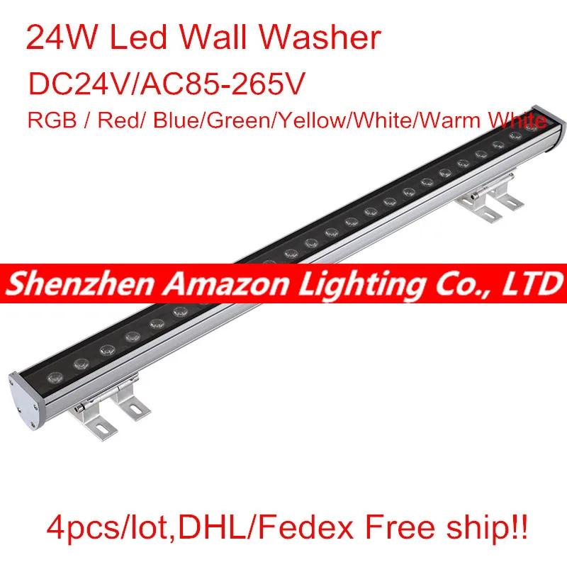 

24W Led Wall Washer Lights AC100-265V IP65 Waterproof CE&RoHS RGB / Red/ Blue/Green/Yellow/White/Warm White