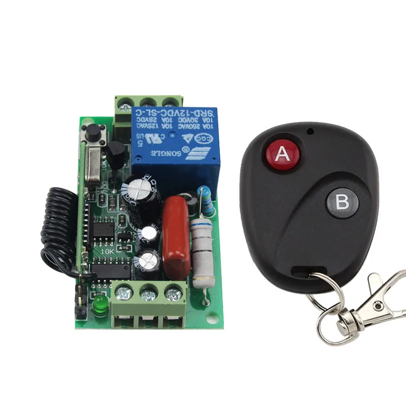 door access control system AC220V 1CH Wireless Remote Switch 315MHz Rf remote control light switch Receiver+2 black Transmitter