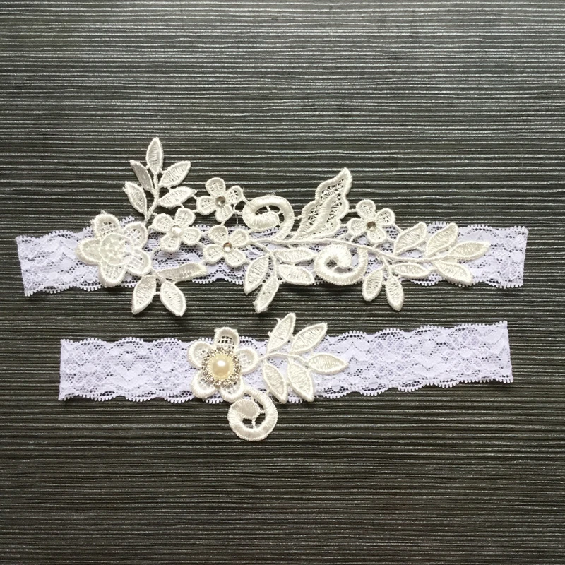 

2Pcs/set Wedding Bride Garter Lace Rhinestone Women's Sexy Garters Marriage Ceremony Thigh ring suspenders Bridal Gift supplies