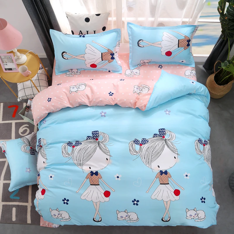 USA Russian Bedding Sets Children Kids Duvet Cover Set 2/4 PCS Bedding Twin King Queen Size Bedclothes Girl 140x200 200x200cm