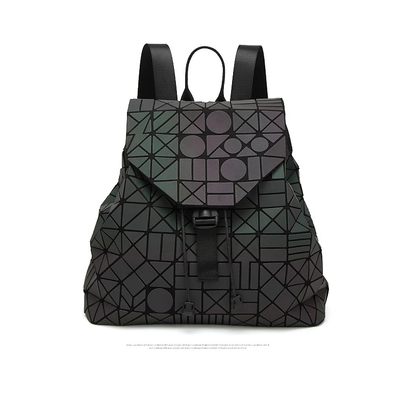 Luminous Women Backpack Female Geometric Sequins school backpacks for girls teenagers Bagpack backpack schoolbag Holographic