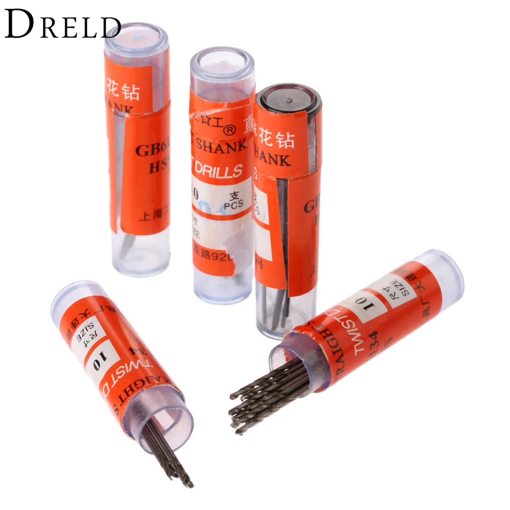 50 pçs torção broca bits hss conjunto de broca 0.5/0.6/0.7/0.8/1mm micro haste reta perfuração de madeira brocas elétricas ferramenta para trabalhar madeira