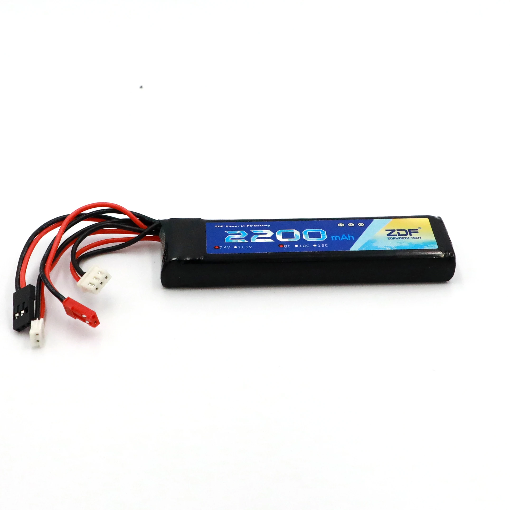 ZDF Power Lipo Batteria 7.4 V 2200 mAh 8C Li-Po Batteria Per Futaba T8FG 12FG Trasmettitore Li- poli Batteria