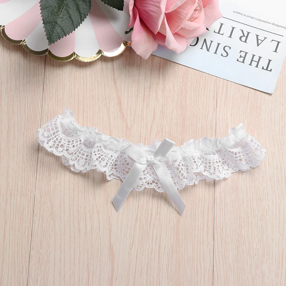 مثير الملابس الداخلية الدانتيل غطاء الساق الأزهار Bowknot الرباط حزام تأثيري الساق تخزين حزام للنساء الفتيات الملابس الداخلية الملابس والاكسسوارات #4