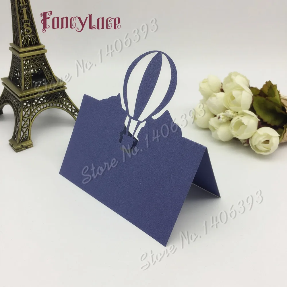 

50pcs Laser Cut Balloon Table Name Cards Place Cards Paper Wedding Party Table Decoration Baby Shower Wedding Favors Decoration