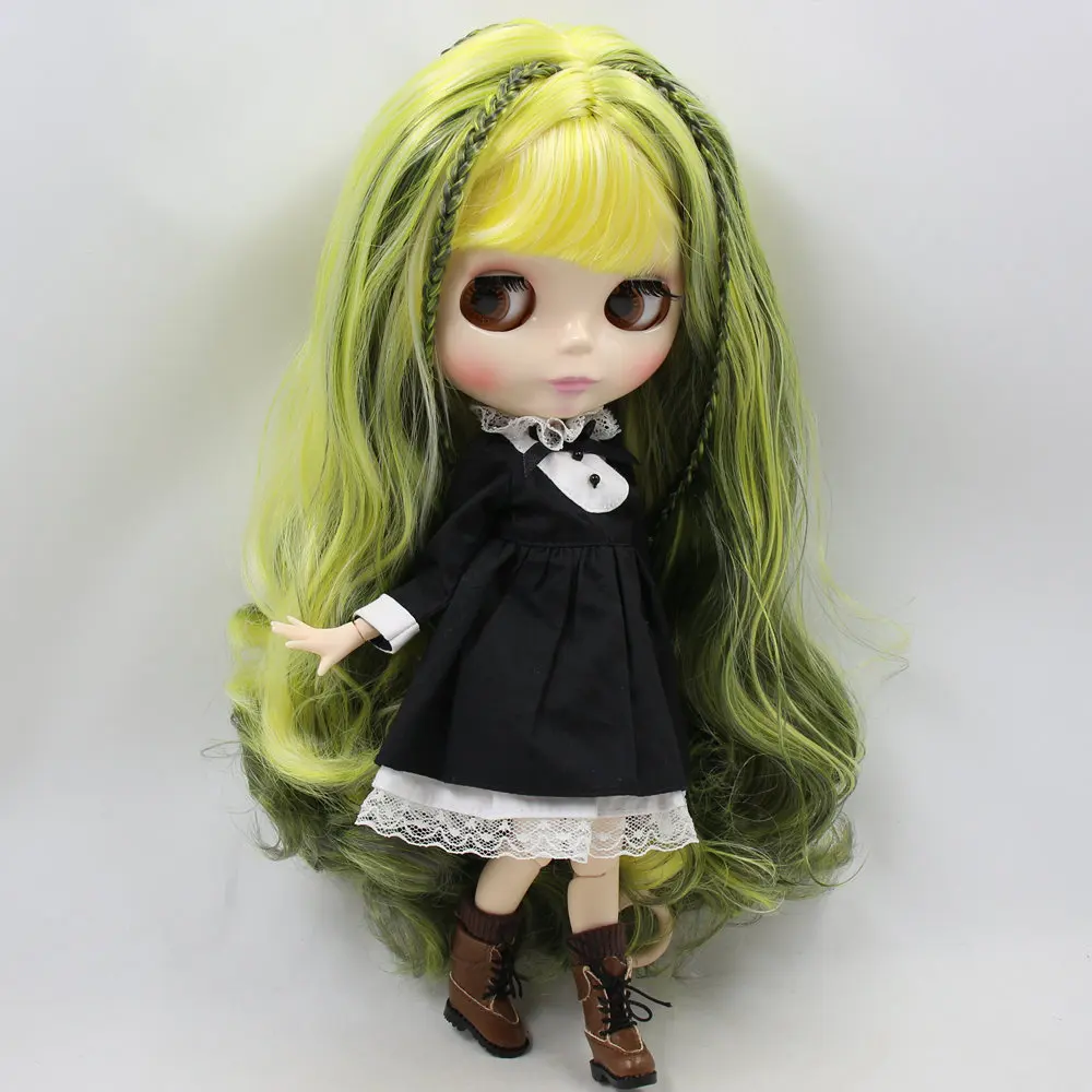 ICY DBS Blyth Doll Series No.BL9016/3208/3208/340 Yellow mix Green hair with  braids white skin Joint body Neo /6 BJD