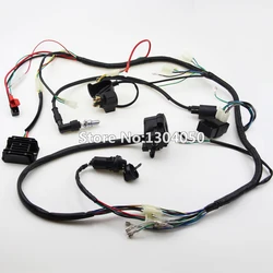 200cc 250cc QUAD Full Electrics wiring harness cdi coil D8EA solenoid rectifier Zongshen Loncin