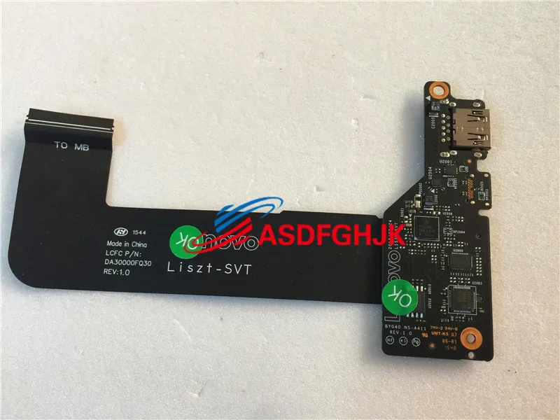 Used Original FOR Lenovo Yoga900-131sk USB Card Reader Port Board Byg40 Ns-a411 DA30000FQ30 Test OK free shipping