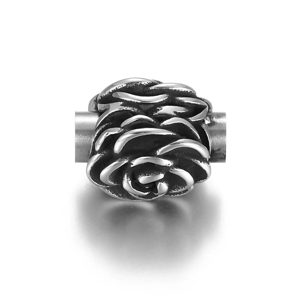 Stainless Steel Magnetic Clasp Flower Hole 5mm Leather Cord Clasps Magnet Buckle DIY Bracelet Jewelry Making Closure Components