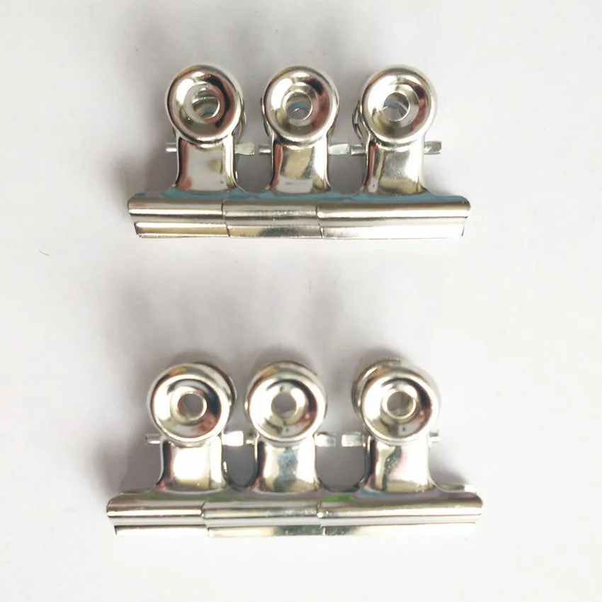 Free Shipping (72pcs/lot) 20mm round metal paper Clip Grip Clips silver Bulldog clip office supplies& stationery