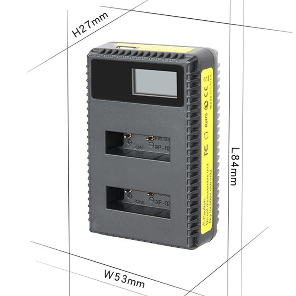 2 Chiếc DVISI NP-BX1 NP BX1 Pin + Màn Hình LCD Dual USB Sạc Cho Sony DSC RX1 RX100 AS100V M3 m2 HX300 HX400 HX50 HX60 GWP88