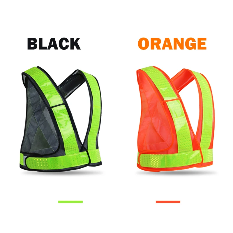 High Visibility Safety Vests Reflective Running Waistcoat with Reflective Crystal Lattic Adjustable Size with Hook and Loops