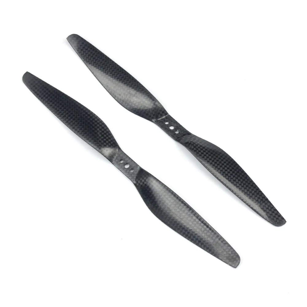 3K Carbon Fiber 1055 Propeller 10inch CW CCW CF Props for  Multicopter RC Plane 10*5.5 Paddle with 3holes Middle 4mm Side 3mm