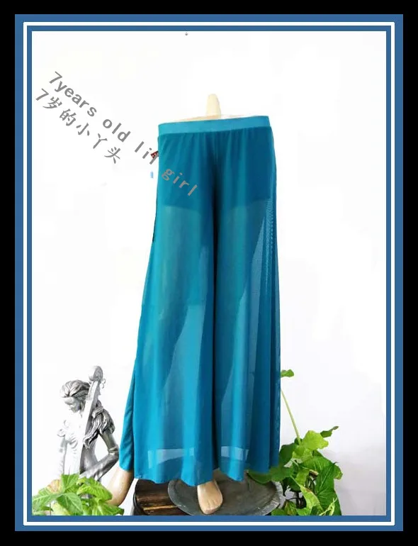 Pantalon de danse du ventre pour petite fille de 7 ans, jupe fine transparente, CM27