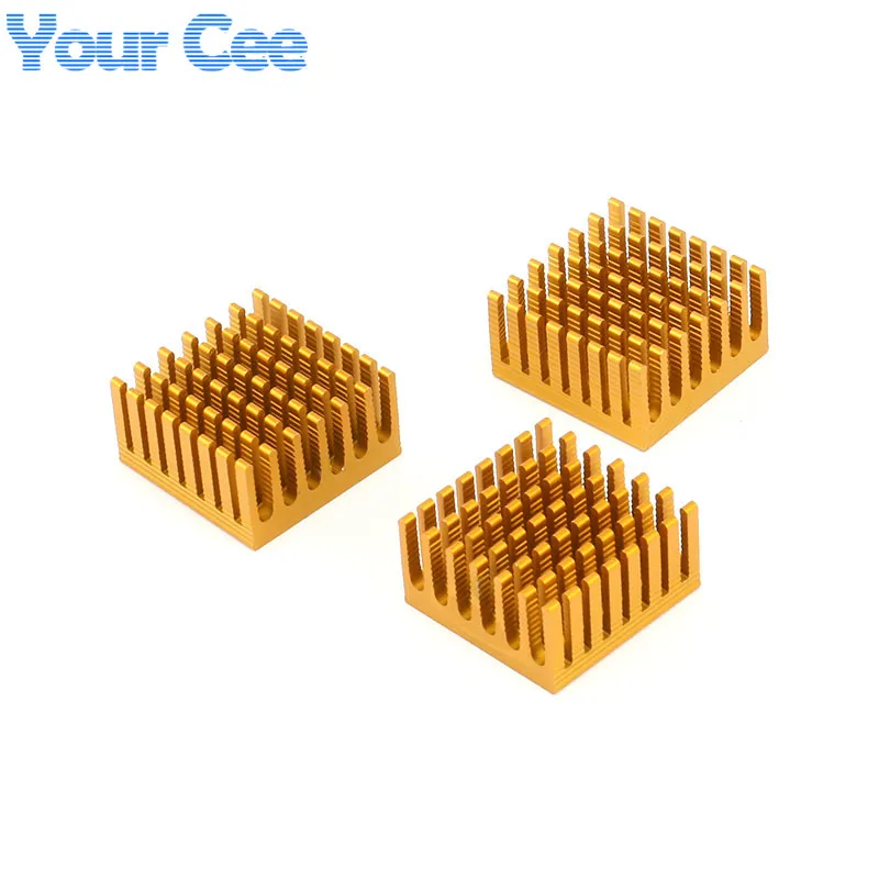 5pcs/2pcs 28*28*15mm Radiator Heatsink Cooling Fin Aluminum Heat Sink for Graphic Golden 28X28X15mm