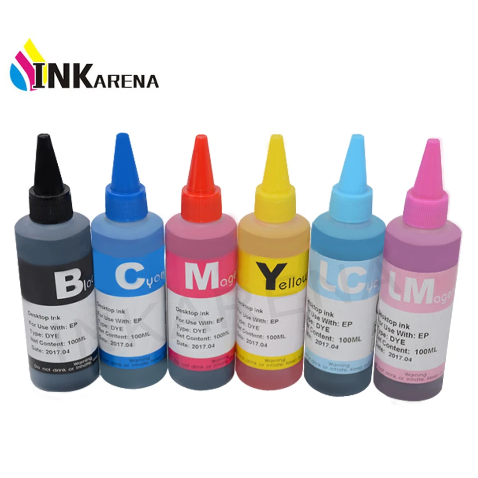 Do napełniania tusz do Epson tusz do drukarki Stylus Photo T50 R290 R295 R390 RX590 RX610 RX615 RX690 1410 TX650 TX659 atrament barwnikowy 100ml