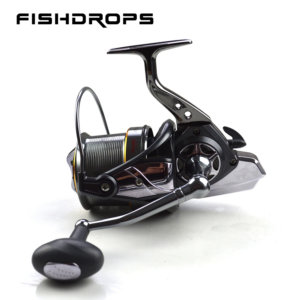 

Fishdrops Surf Reel Spinning Fishing Trolling Reel Metal Body size 8000 10000 12000 Big Fishing Reel Saltwater Spinning Reels