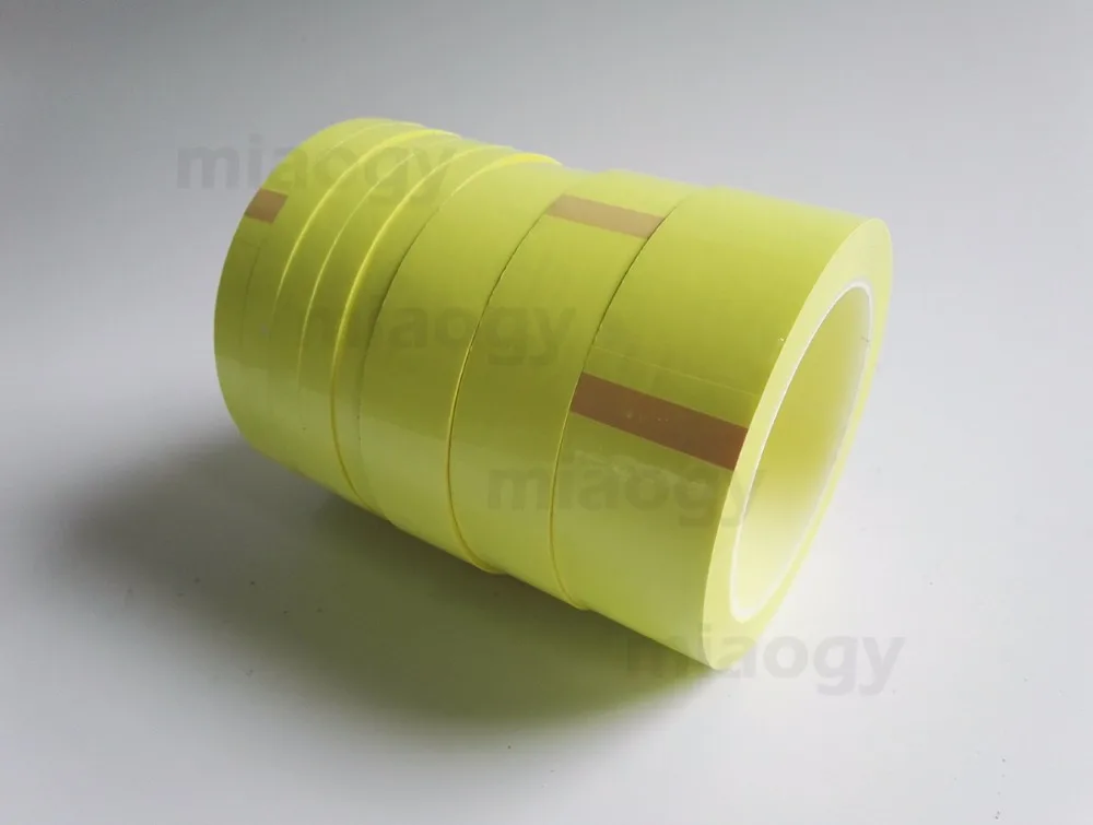 66Meters/roll, 5mm~28mm Wide Adhesive Insulation Mylar Tape for Transformer, Motor, Capacitor, Coil Wrap, Anti-Flame Yellow