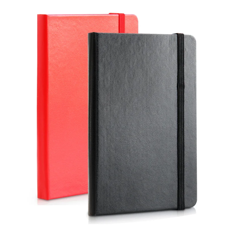 With Strap Small Notebook Black Red Notebook Papelaria Planner Agenda School Supplies Diary Travelers Notebook Composition Book