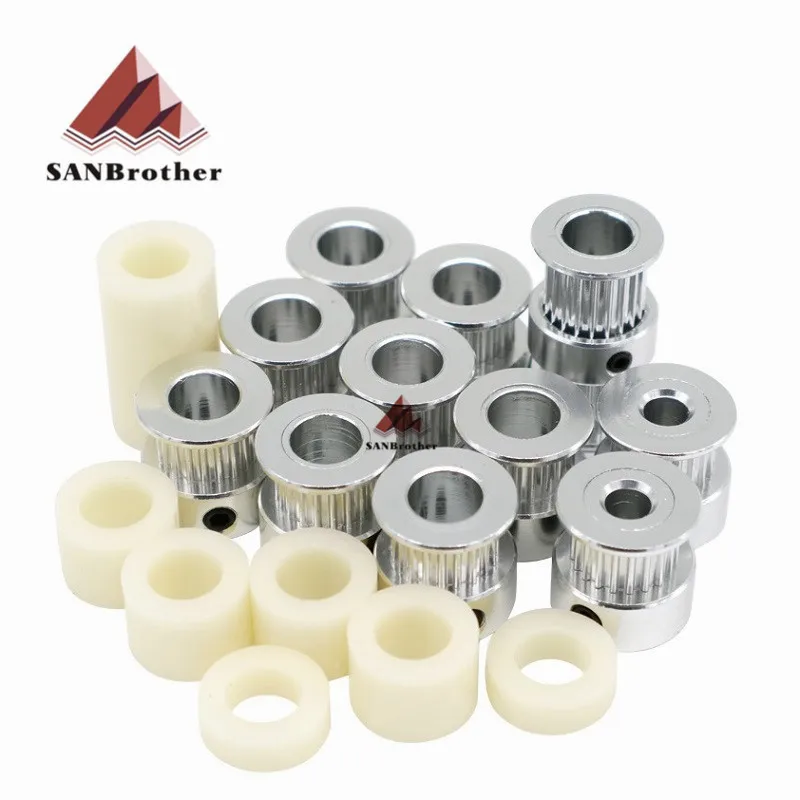 

GT2 Timing Pulley Kit For UM2+ UM2 Extended+ 3D Printer 20 Tooth Synchronous Wheel Pulley and Spacer For Um2