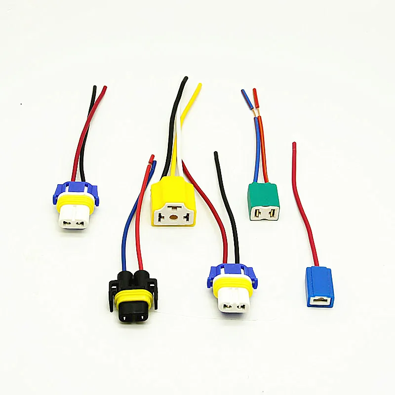 

1PC Car Headlight Auto Halogen Bulb Socket Lamp h7 h4 h11 9005 9006 h3 Holders Connector