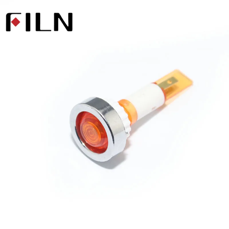 FILN 10mm diameter red green blue plastic 12v 220v pilot lamp signal indicator light