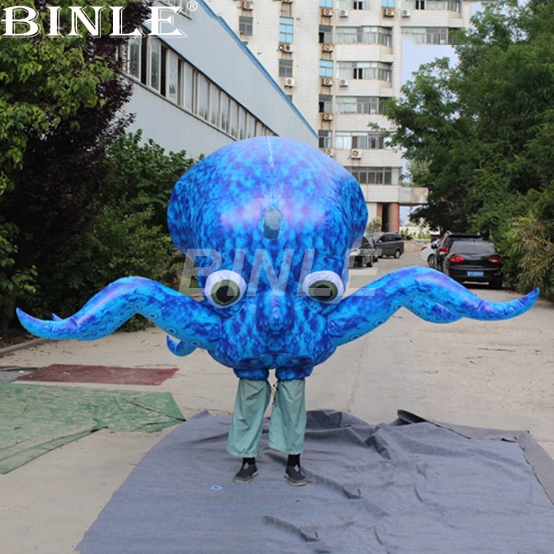 2019 new arrival parade event walking inflatable octopus costume funny adults animal costume for advertising