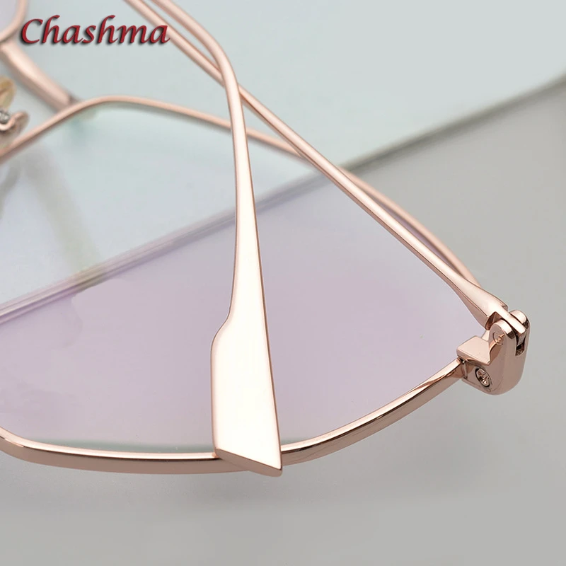 8 G Octagon Titanium Glasses Frame Women Gold Eyewear Big Circle Fashion Spectacles for Female Irregular Shape Glasses