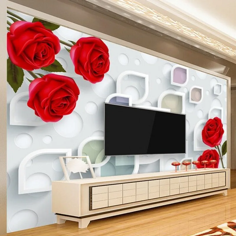 

beibehang Custom flowers wallpaper 3D, simple mural for the living room bedroom TV background wall waterproof papel de parede