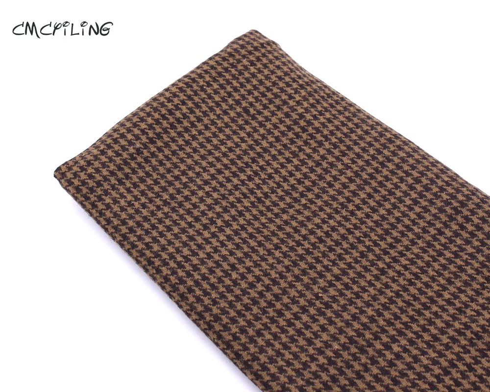 CMCYILING Houndstooth Tweed Cashmere Wool Fabric for Spring Autumn Cloak Coat Felt Fabrics Tissu Stoffa Meter