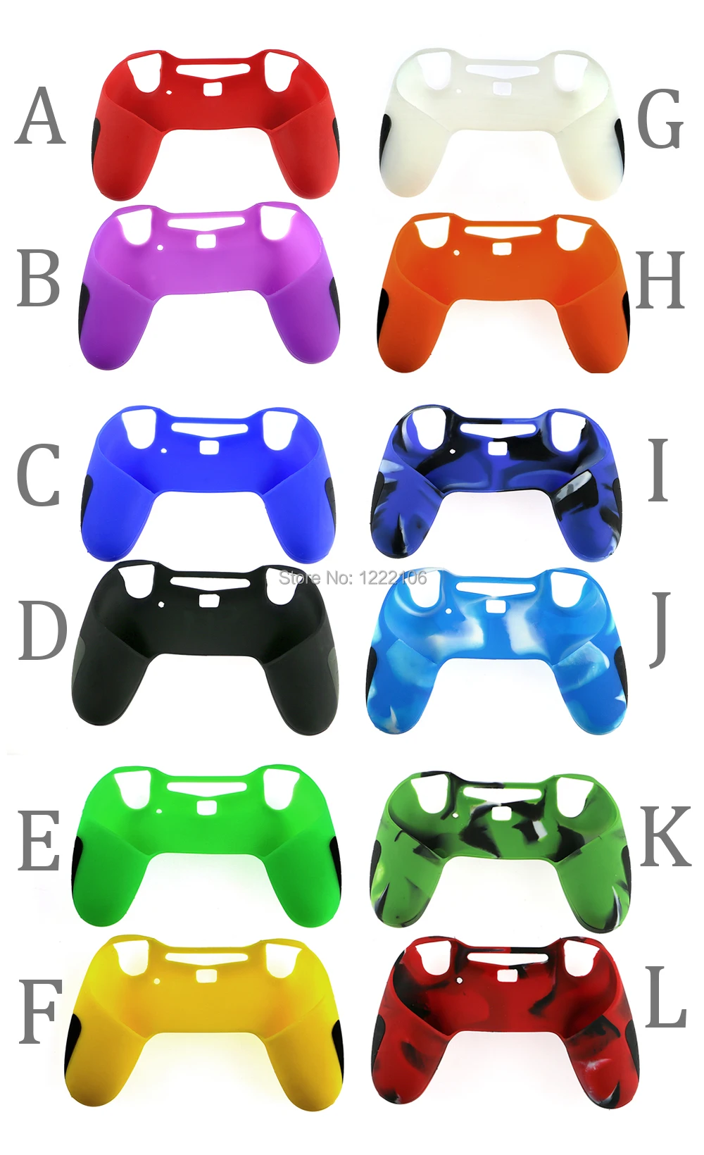 1PCS Soft Silicone Rubber Case Thicker Skin Protective Cover for PS4 Controller