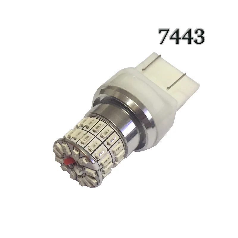 

100pcs 1157 BAY15D S25 48 SMD 3014 LED 7440 1156 BA15S bulb White Red Amber lamp For DRL Turn signal bulb brake light 12V to 20V