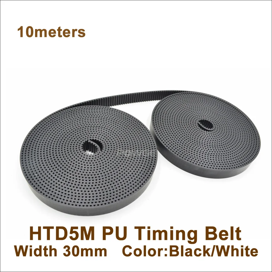 

POWGE 10meters 5M Synchronous Belt Width 30mm 5M PU Open Timing Belt Polyurethane With Steel Core HTD5M Belt 5M-30