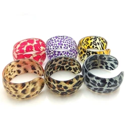 24pcs/pack Leopard Plastic Bangle, Wholesale Fashion Jewelry Bangle, Acrylic Big Bangle