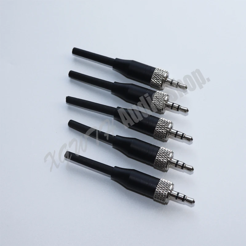 Black 5 PCS 3.5mm 1/8 Screw Lock Stereo DIY Connector Audio Adapter for Sennheiser Sony Headset Tie Clip Lavalier Microphone