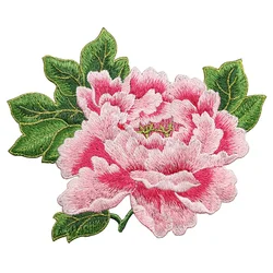 AHYONNIEX 4 colori abbigliamento di alta qualità Applique ricamo Patch di fiori di pizzo cucire su Patch di peonia fiore in coppia