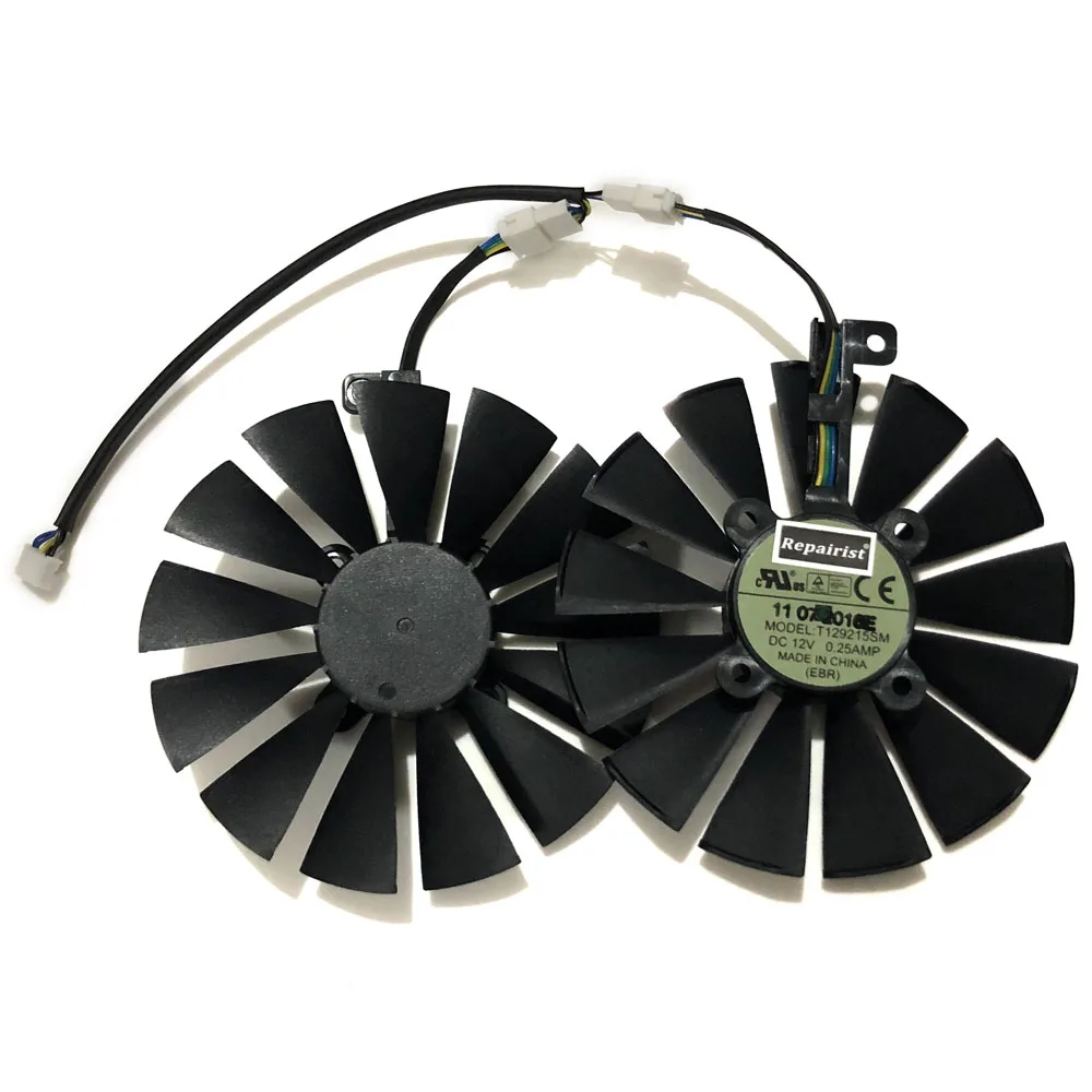 2 uds./Set GPU Enfriador de ventilador,Ventilador de tarjeta gráfica,T129215SM,Para ASUS ROG-POSEIDON-GTX 1080Ti-P11G-GAMING,Para ASUS CERBERUS GTX1070TI A8G GDDR5,Para ASUS ROG STRIX-GTX 1050Ti-O4G-GAMING