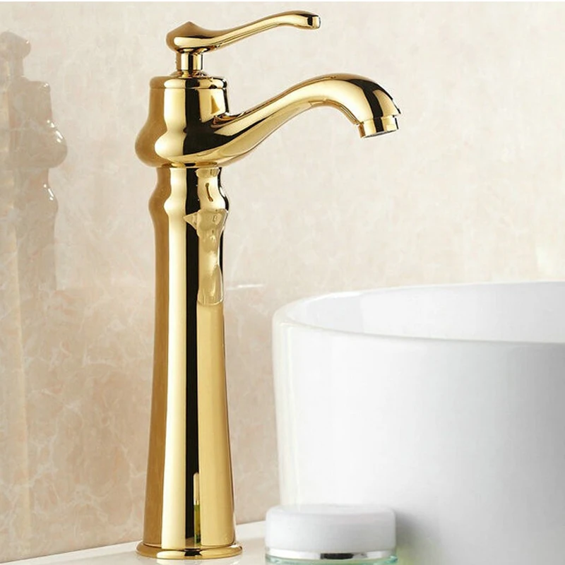 Classic Economic Brass Gold Basin Faucet Mixer Single Handle Bathroom Sink Rose Gold Water Tap смеситель для ванной G1099