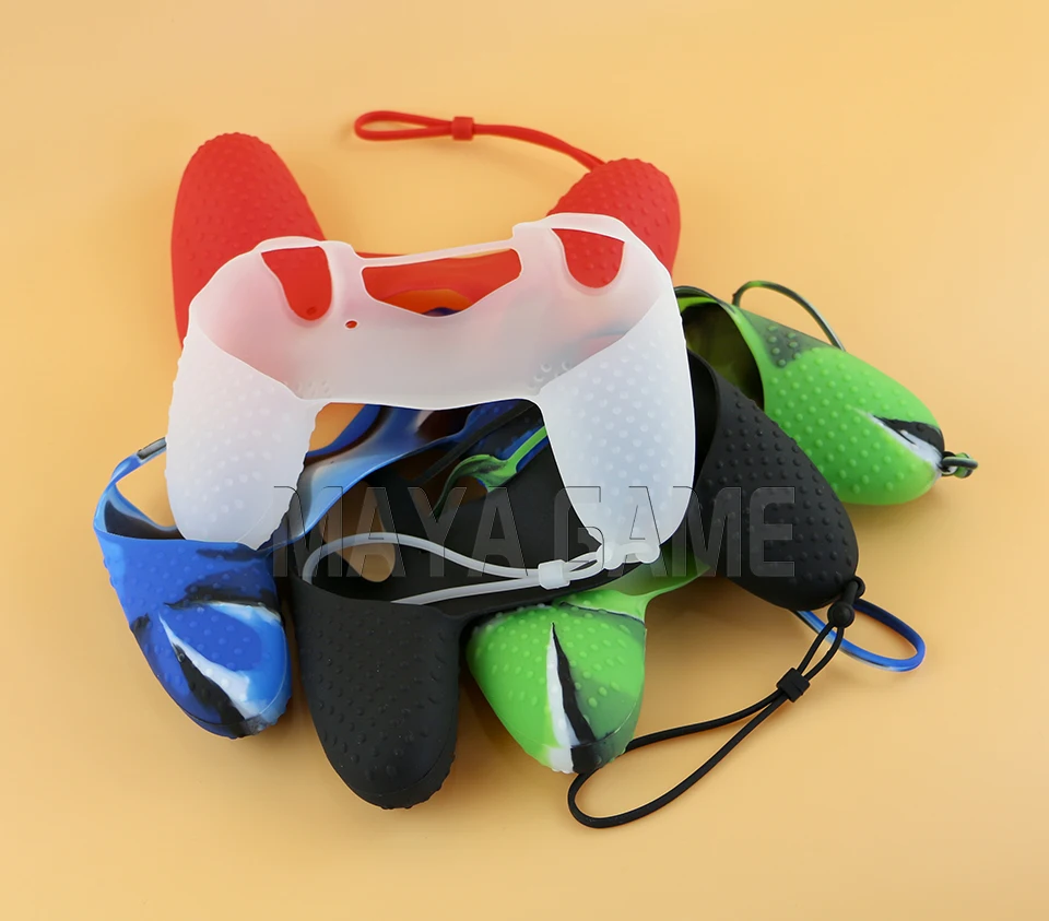 OCGAME 30 шт./лот Новинка силиконовый резиновый мягкий гелевый кожаный чехол с ремешком для PS4 защитный чехол с ручкой