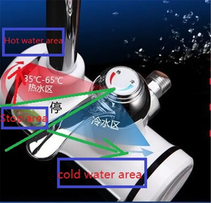 Электрический смеситель для горячей воды 473-BD3000W-C, с цифровым дисплеем