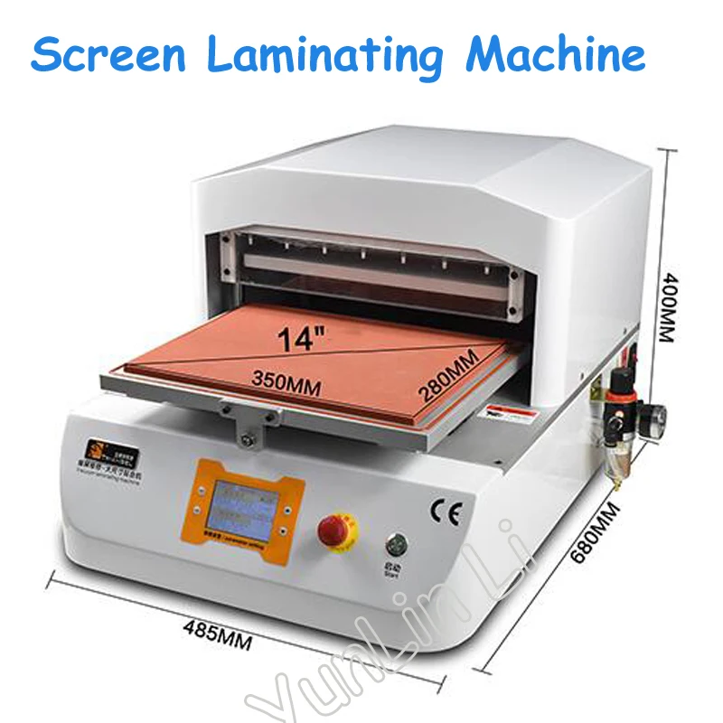 110V/220V 14 Inch OCA Screen Fixing Machine 250W Full Automatic Mobile Phone Pressure Screen Vacuum Bonding Machine A02CP