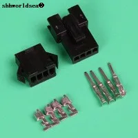 

shhworldsea 100/200/500SETS 4Pin/way auto Connector plug 2.54mm SM-4P Kit (male&female Housing+Terminal) for car / boat / ship