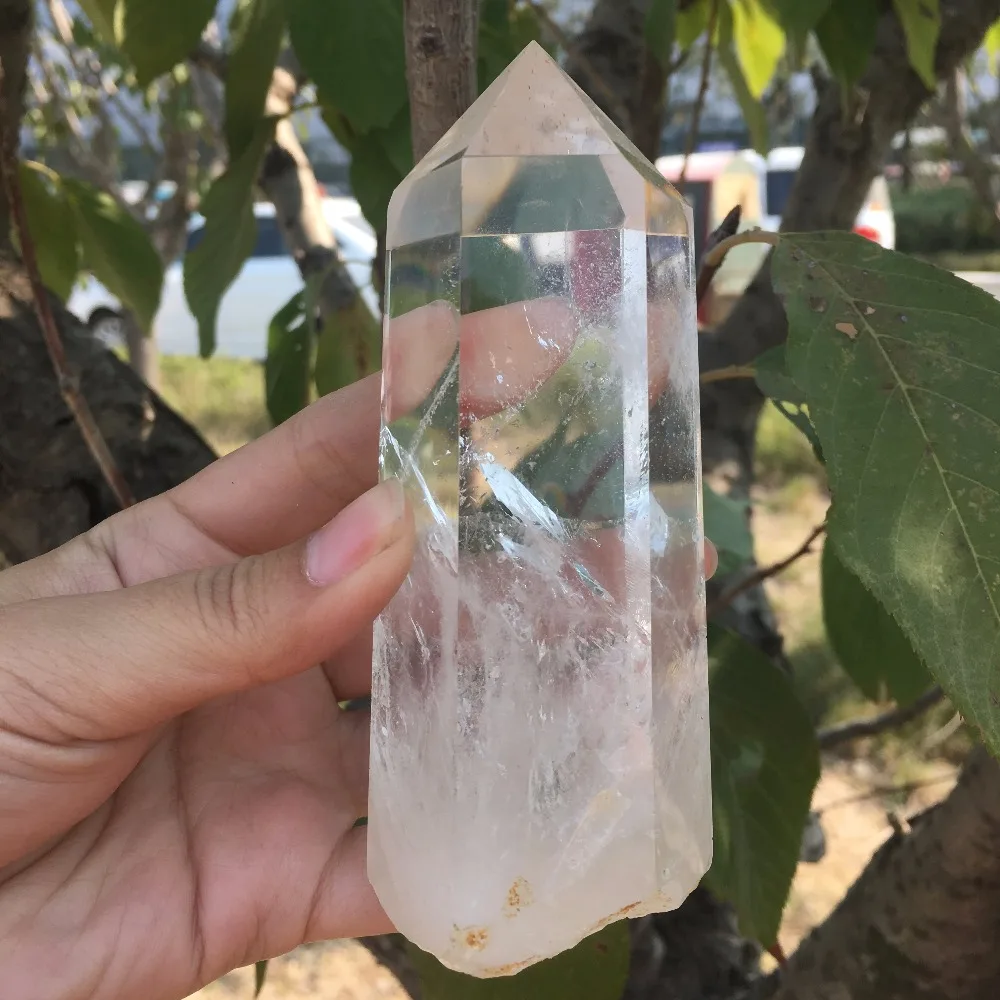 280g Large Clear Lemurian Seed Quartz Natural Point Cluster Crystal Rough Healing